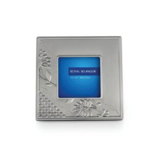 Square Pewter Frame with Floral Corner