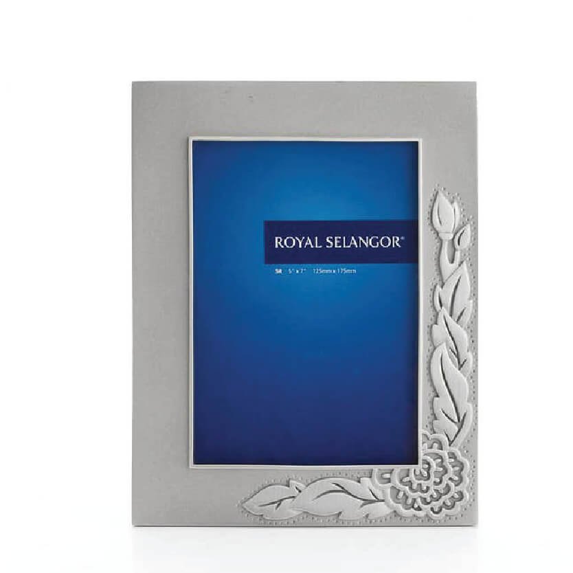Pewter Photo Frame with Tulip Column