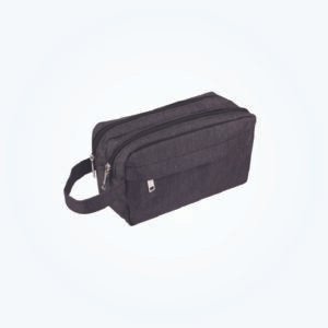 Double-Zip Toiletries Pouch with Wrist Strap