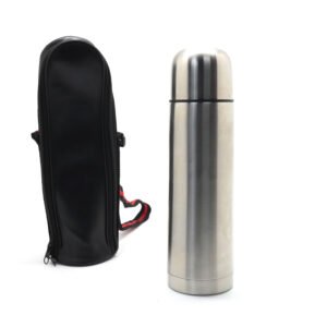 Stainless Steel Vacuum Flask with Carry Pouch