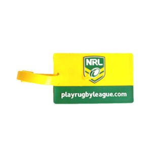 Soft PVC Luggage Tag with Strap - Sports Club Style