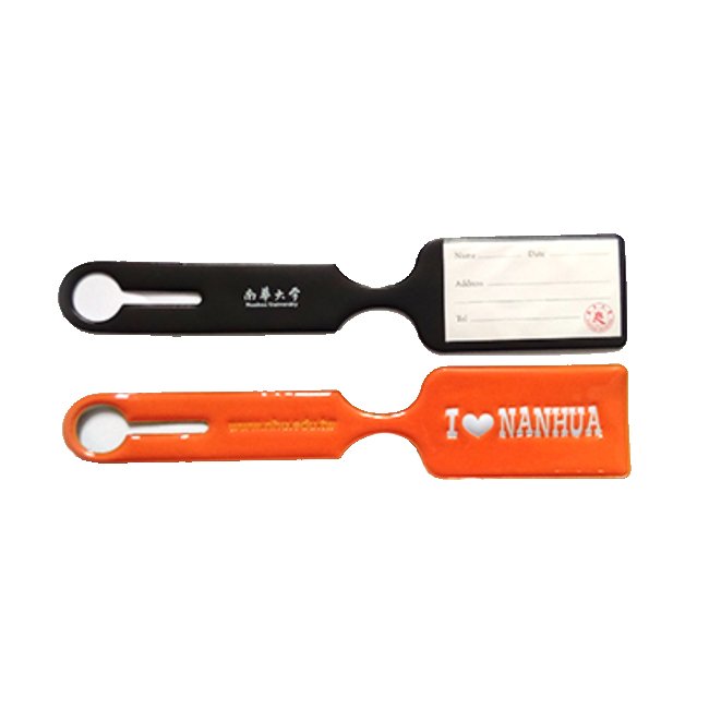 Soft PVC Luggage Tag with Slot Strap