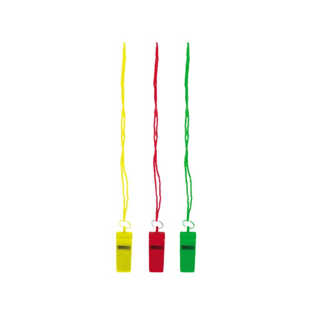 Plastic Whistle with Neck Cord