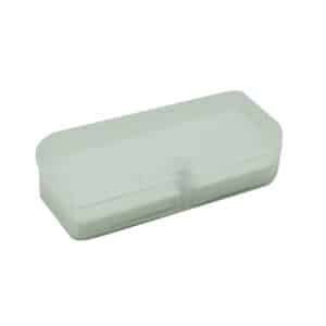 Frosted Plastic Pen Box with Clip Closure