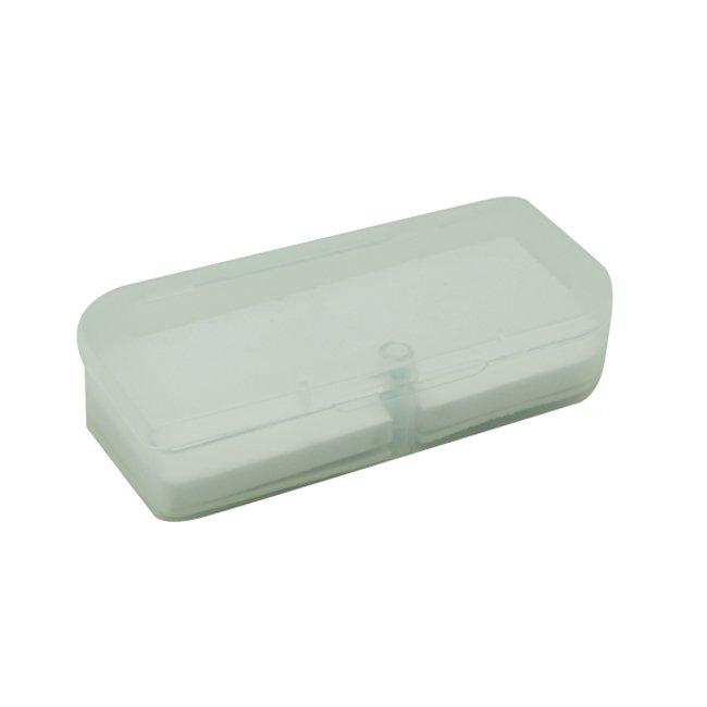 Frosted Plastic Pen Box with Clip Closure