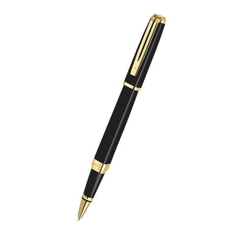 Black Rollerball Pen with Gold Trim
