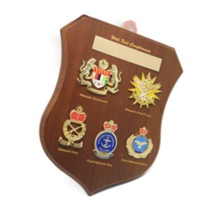 Wooden Crest Shield Presentation Plaque