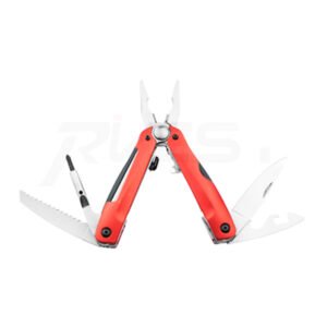 Folding Pliers Multi-Tool with Red Handles