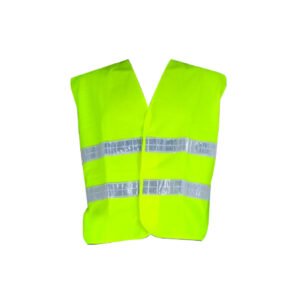 Custom Lime Hi-Vis Vest with Wide Reflective Bands