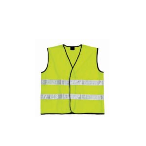 Custom Yellow Reflective Safety Vest with V-Neck