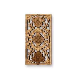 Laser-Cut Wooden Fridge Magnet Floral Woodcarving Lattice