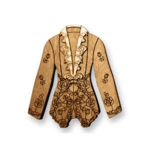 Laser-Cut Wooden Fridge Magnet Kebaya Jacket