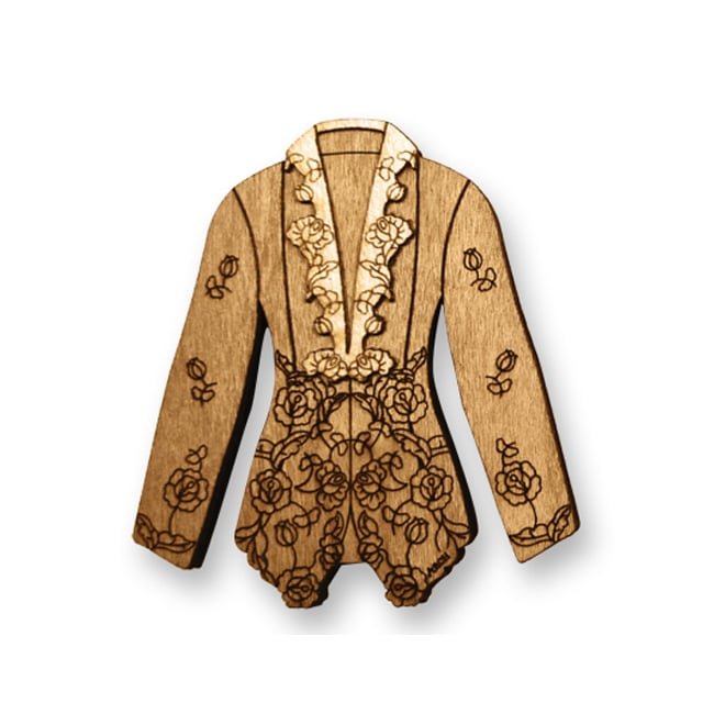 Laser-Cut Wooden Fridge Magnet Kebaya Jacket