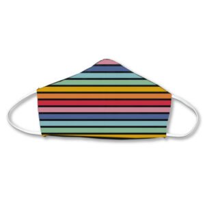 Kids Fabric Face Mask Colour Stripe Print