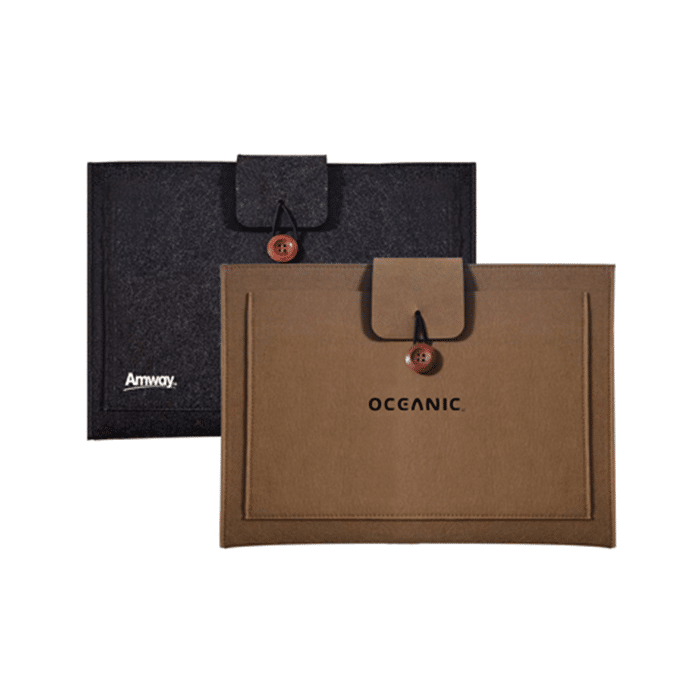 Duo-Tone Wool Felt Laptop Sleeve 15.4 Inch