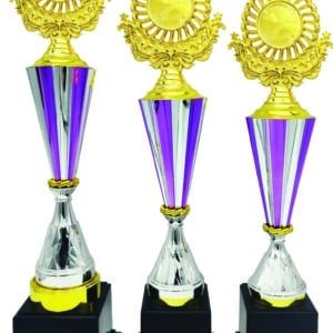 Purple Cone Trophy with Choice of Emblem Top – Gold