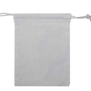Medium Grey Canvas Drawstring Pouch