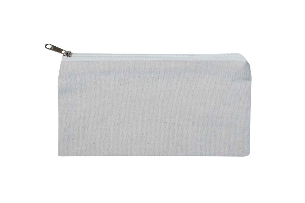 Grey Canvas Zip Pouch
