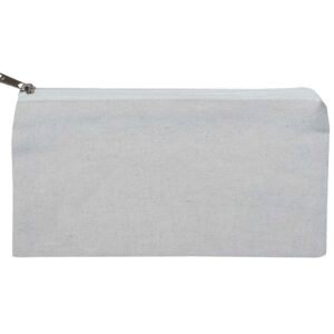 Grey Canvas Zip Pouch