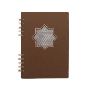 Najma Islamic Motif PU Leather Wire-O Notebook – Rose Gold Binding
