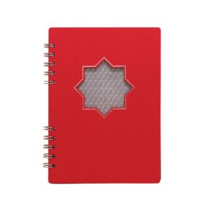 Najma Islamic Motif PU Leather Wire-O Notebook – Rose Gold Binding