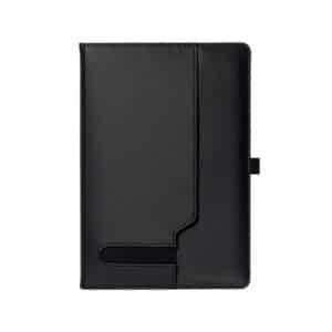Slot PU Leather Sewn Notebook with Front Pocket and Pen Loop