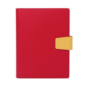Anggun PU Leather Organizer Notebook with Gold Tab Closure