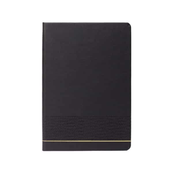 Mirage Wave Debossed Sewn Notebook with Gold Line