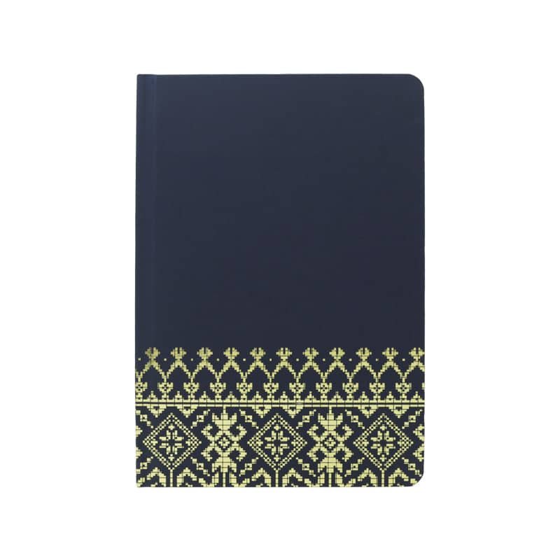 Songket Gold Motif Sewn Notebook
