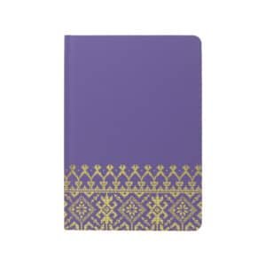 Songket Gold Motif Sewn Notebook