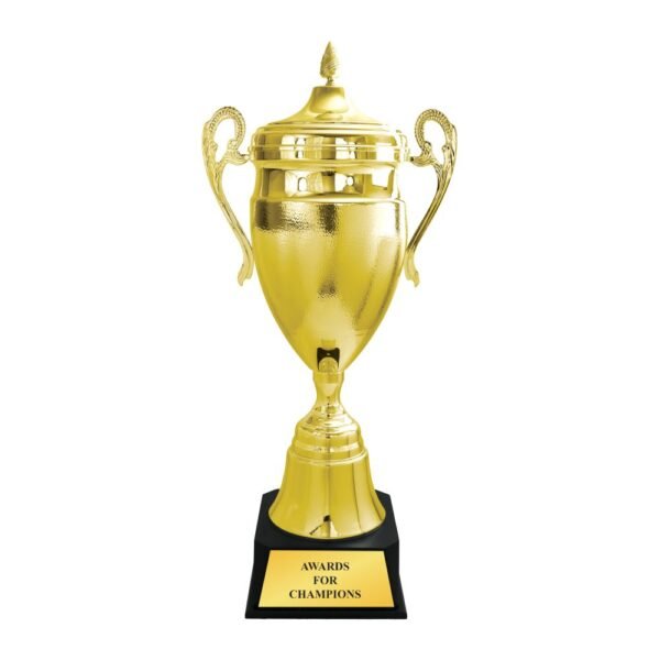 Prestige Lidded Metal Cup Trophy – Gold, 980mm