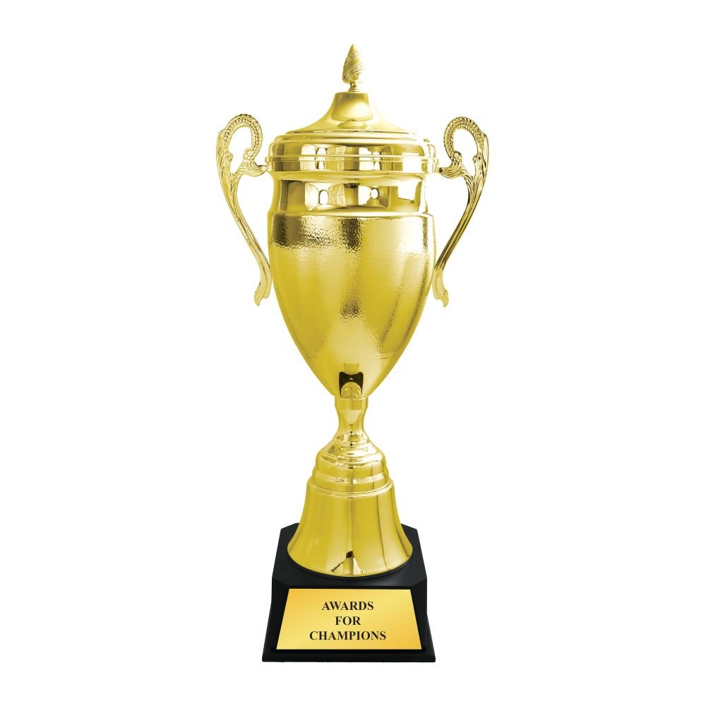 Prestige Lidded Metal Cup Trophy – Gold, 980mm