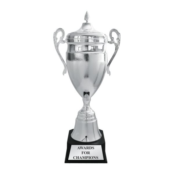 Prestige Lidded Metal Cup Trophy – Silver, 980mm