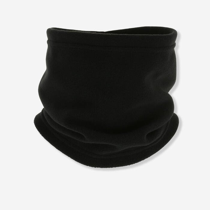 Wedze FIRSTHEAT Fleece Neck Warmer for Adults – Black