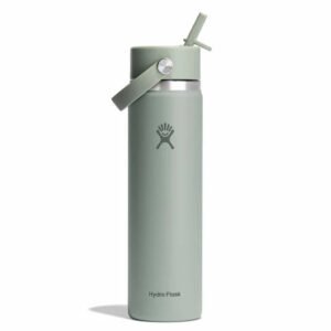 Hydro Flask Wide Mouth Insulated Bottle with Flex Straw Cap – 24oz, Agave
