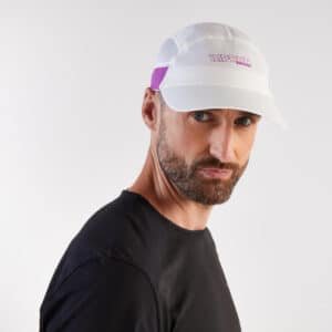 KIPRUN Unisex Running Cap V2 for Warm Weather – White & Purple