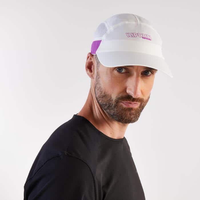 KIPRUN Unisex Running Cap V2 for Warm Weather – White & Purple
