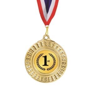 Beaded Rim Plastic Medal with 42mm Insert – 75mm