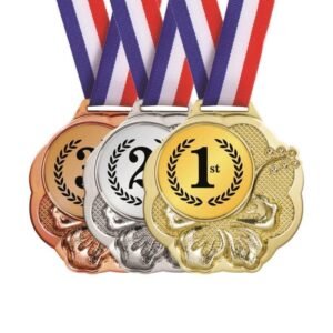 Floral Frame Plastic Medal with 50mm Insert – 88mm