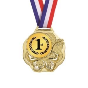 Floral Frame Plastic Medal with 50mm Insert – 88mm