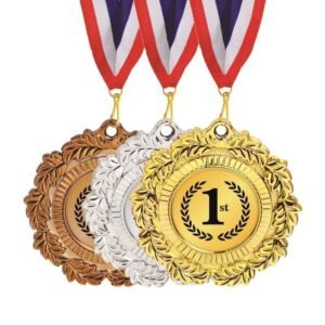Leafy Rosette Plastic Medal with 42mm Insert – 84mm