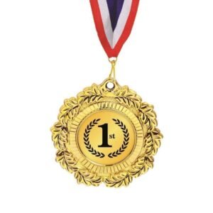 Leafy Rosette Plastic Medal with 42mm Insert – 84mm