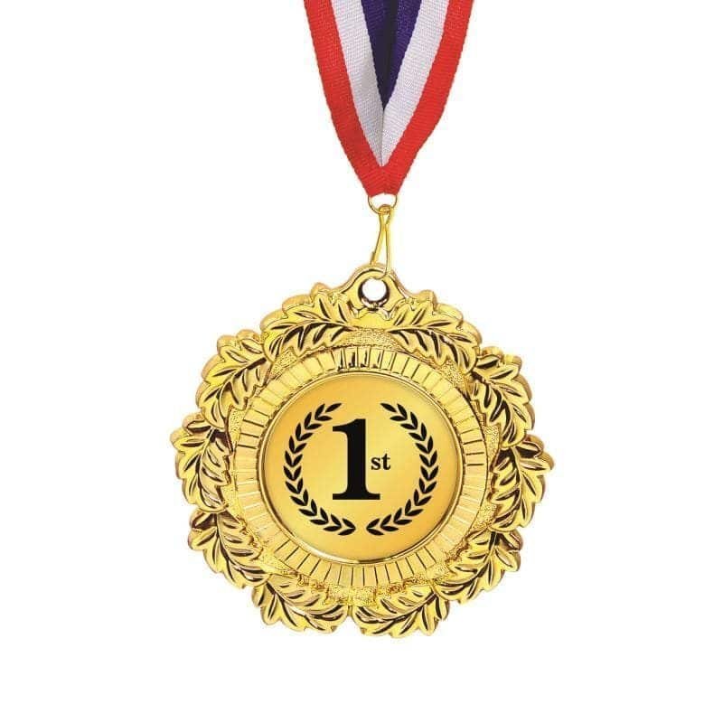 Leafy Rosette Plastic Medal with 42mm Insert – 84mm