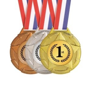 Star Relief Plastic Medal with 50mm Insert – 85mm