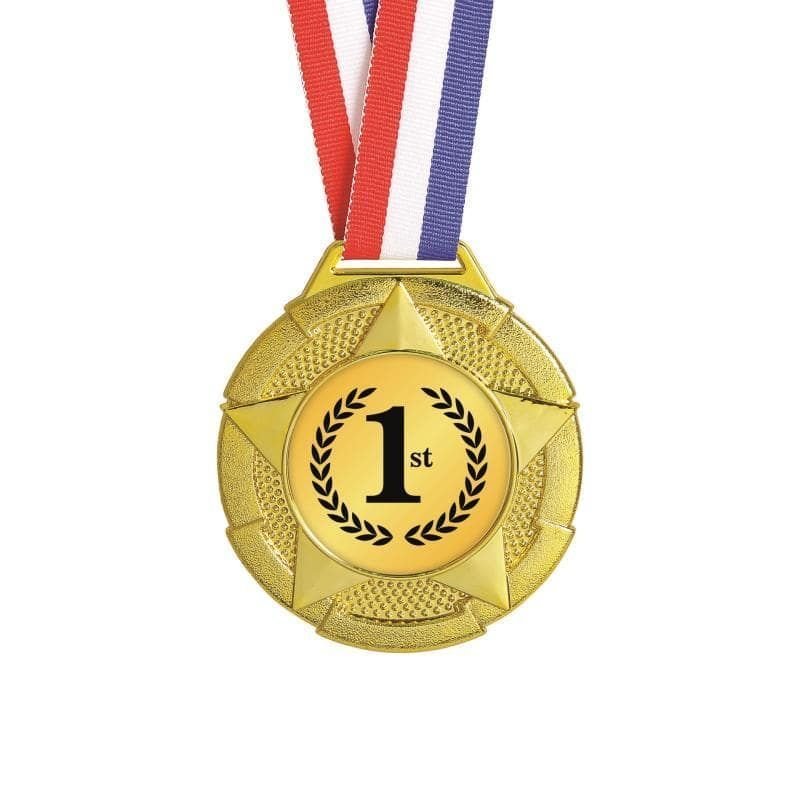 Star Relief Plastic Medal with 50mm Insert – 85mm