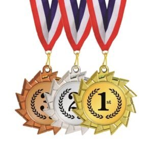 Pinwheel Plastic Medal with 42mm Insert – 78mm