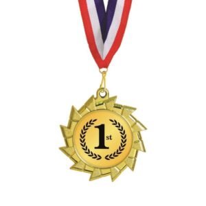 Pinwheel Plastic Medal with 42mm Insert – 78mm