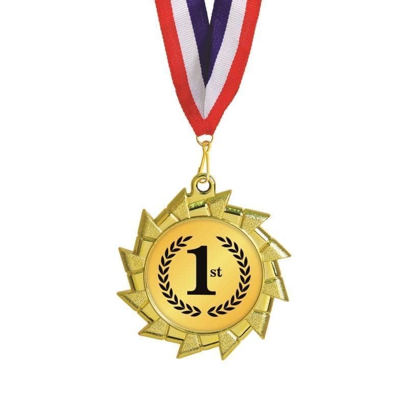 Pinwheel Plastic Medal with 42mm Insert – 78mm