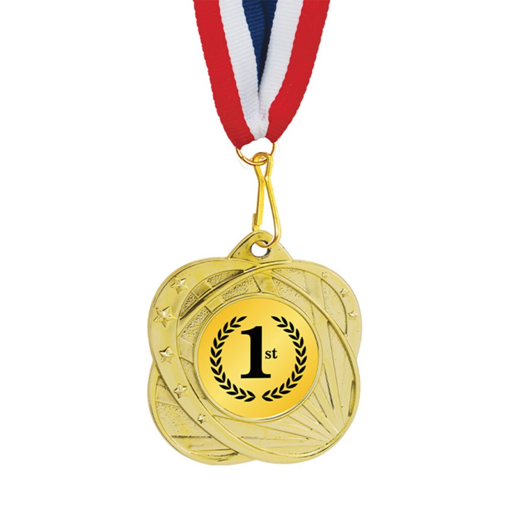 Quatrefoil Plastic Medal with 42mm Insert – 75mm