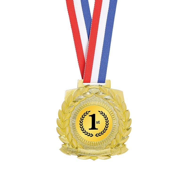 Leafy Crest Plastic Medal with 42mm Insert – 85mm
